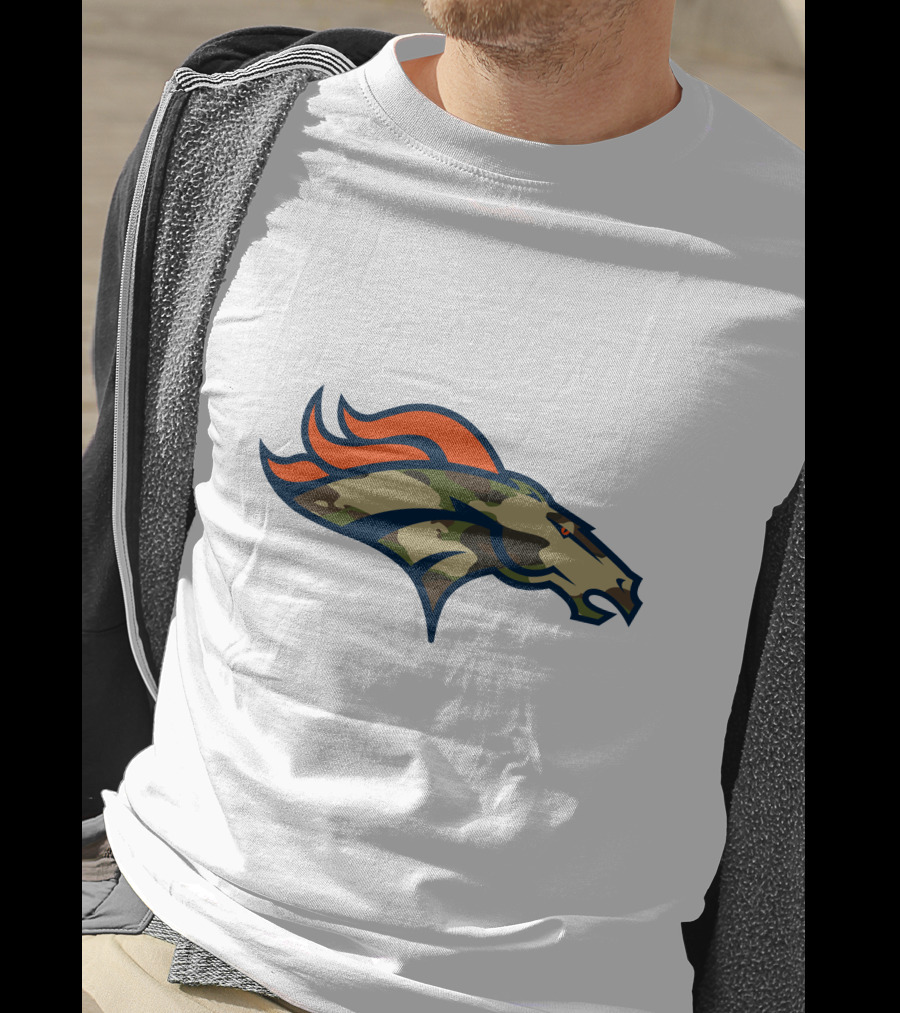 Denver Broncos Camo Horsehead Emblem T-Shirt