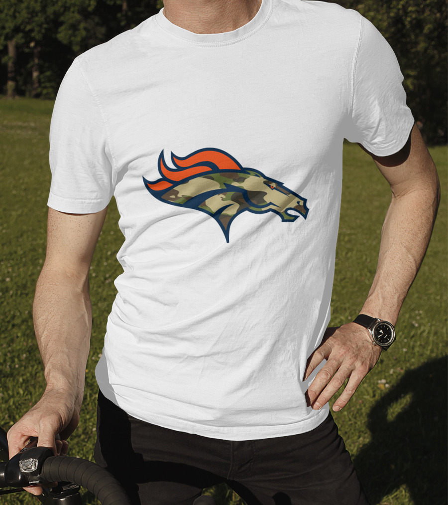 Denver Broncos Camo Horsehead Emblem T-Shirt