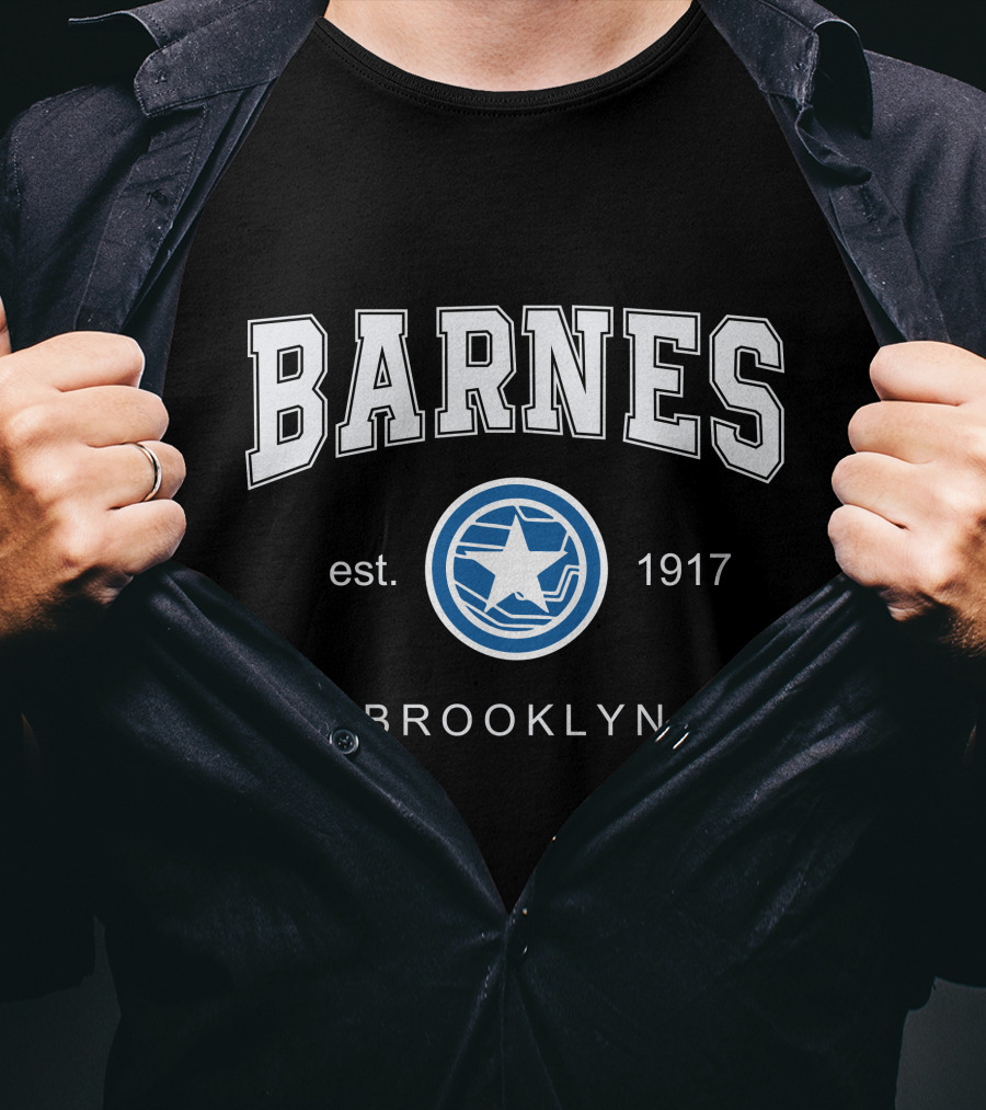 Barnes Est 1917 Brooklyn Star Emblem T-Shirt