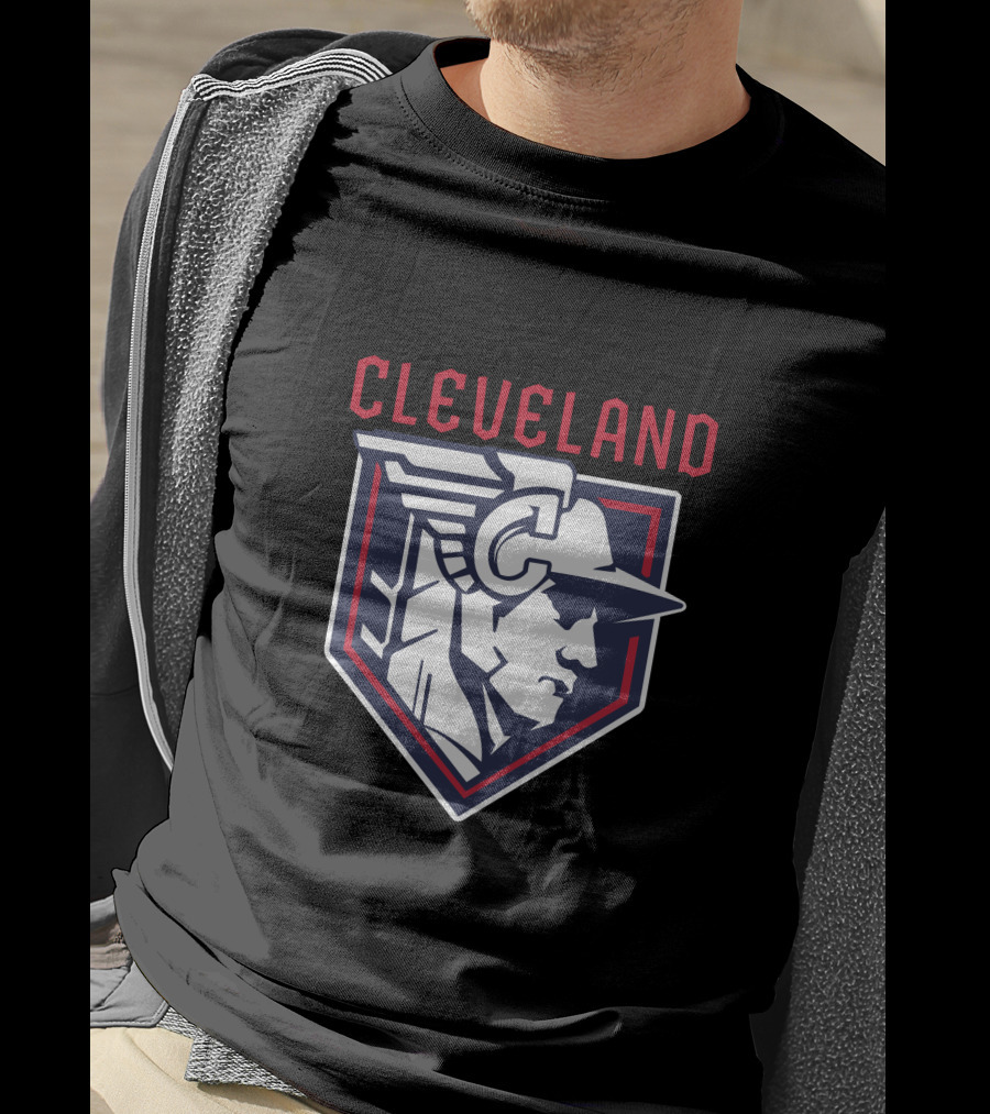 Cleveland Guardian-Inspired Baseball Emblem T-Shirt