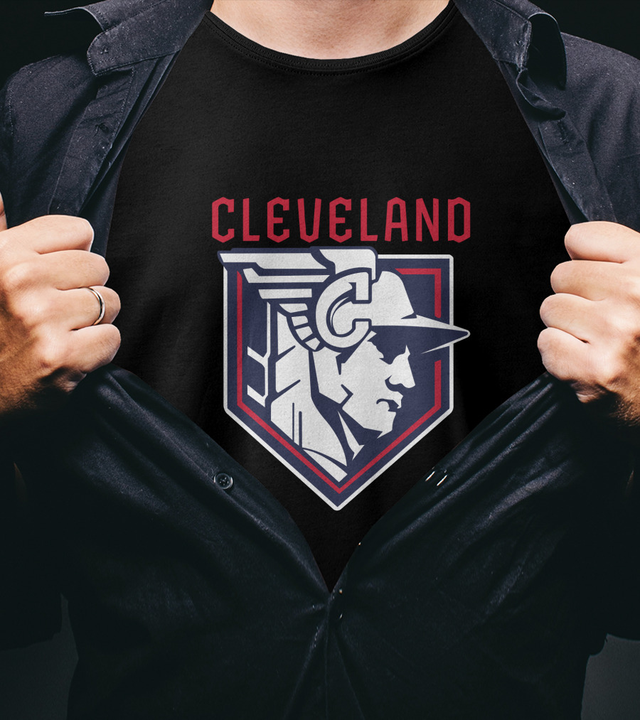 Cleveland Guardian-Inspired Baseball Emblem T-Shirt