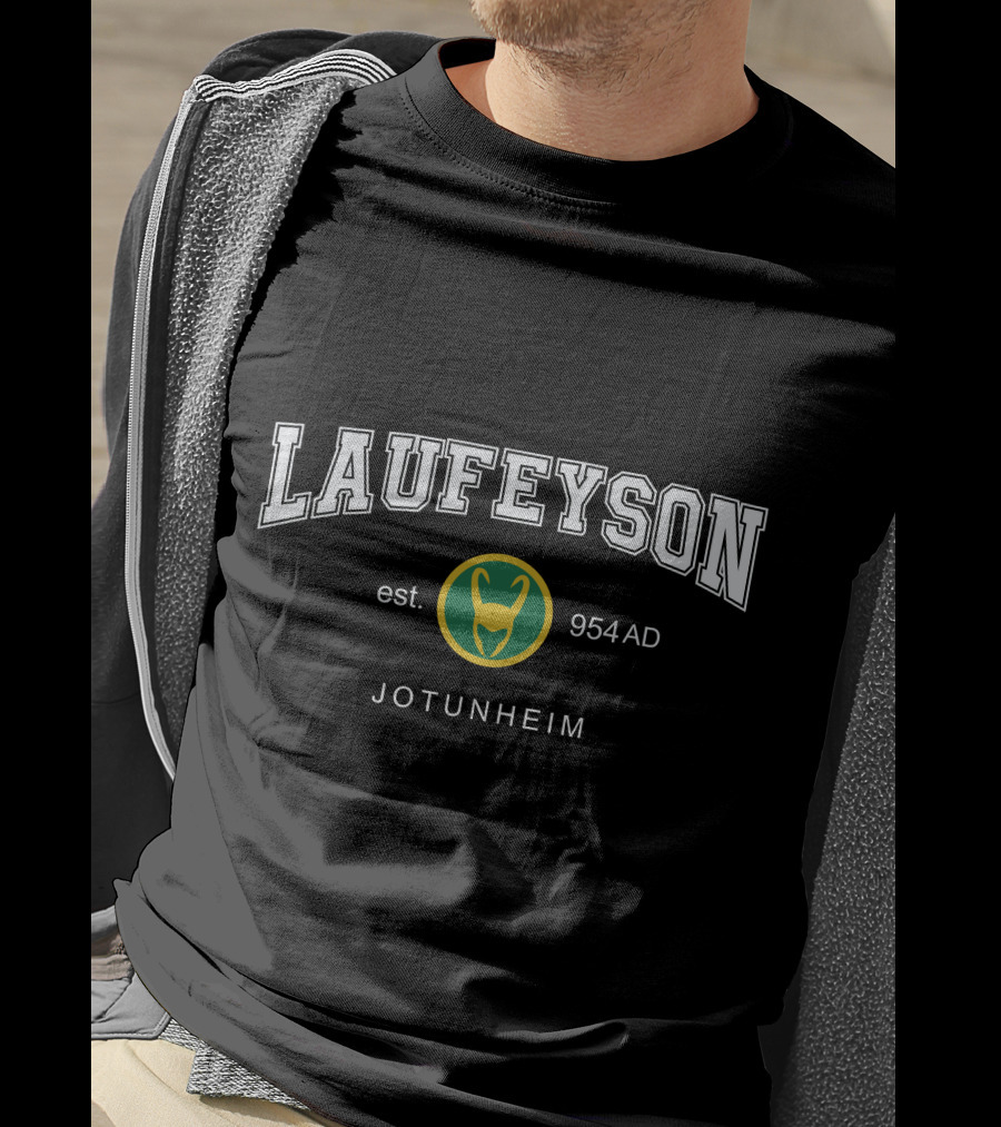 Laufeyson Est 954 AD Jotunheim Green Helmet T-Shirt
