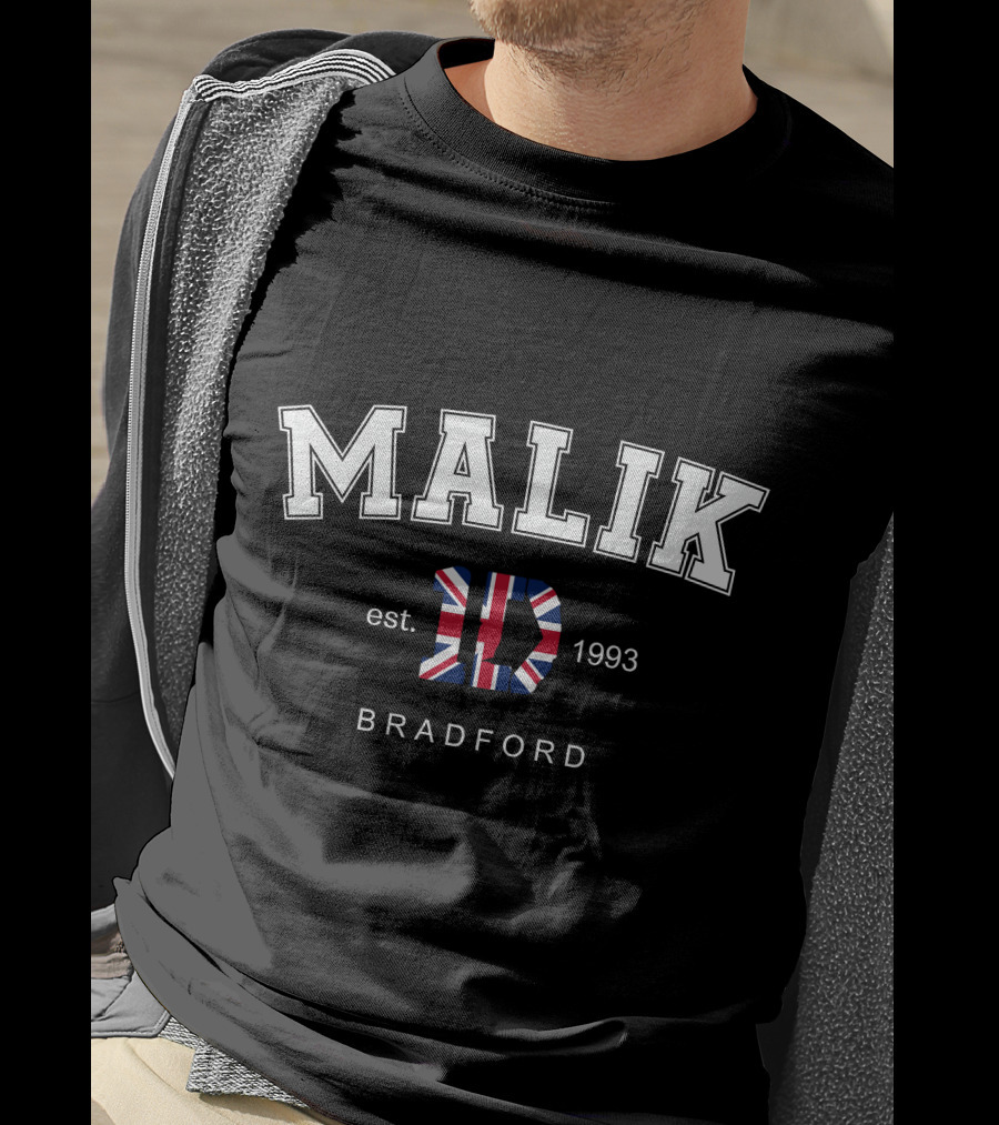 Malik Est 1993 Bradford One Direction Union Jack T-Shirt