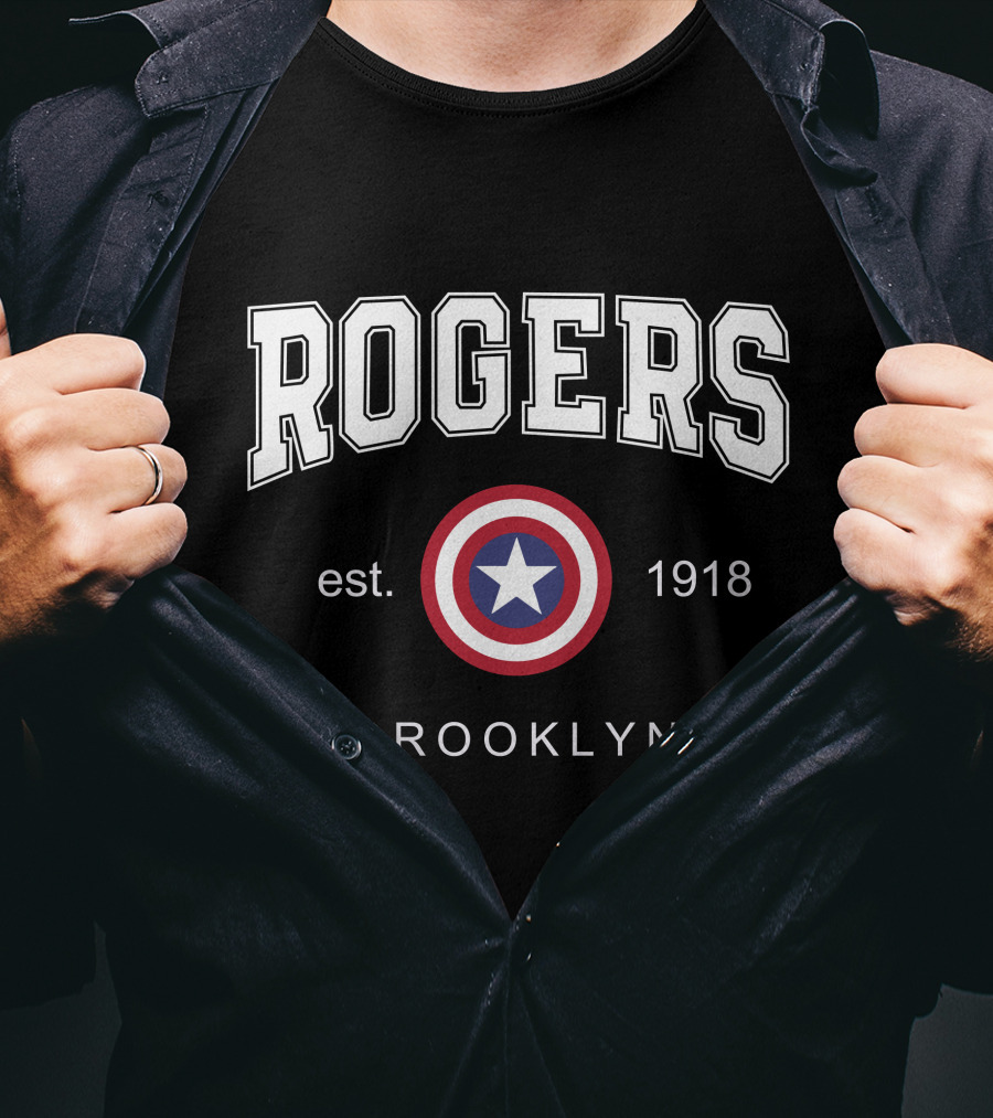 Rogers Est 1918 Brooklyn Star Shield T-Shirt