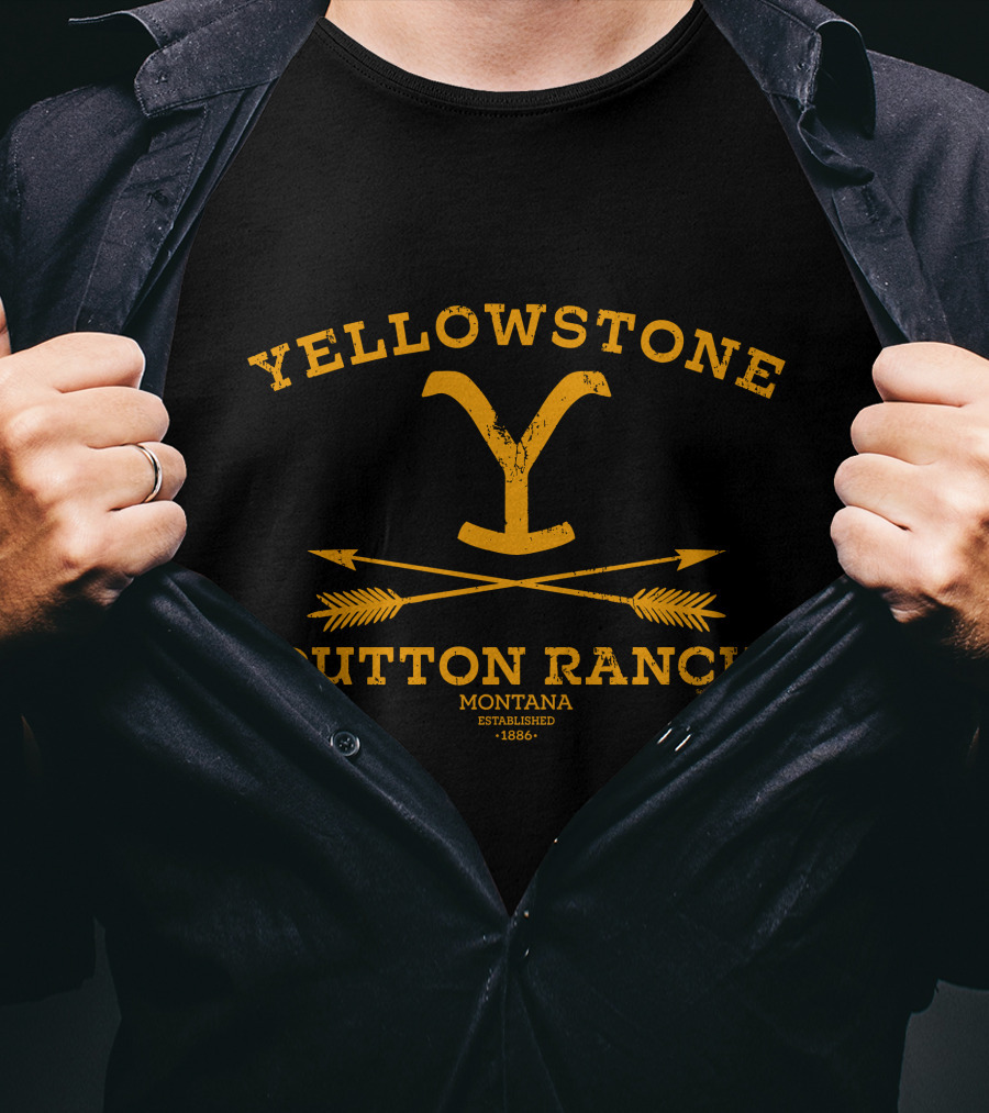 Yellowstone Dutton Ranch Montana Established 1886 Arrows T-Shirt