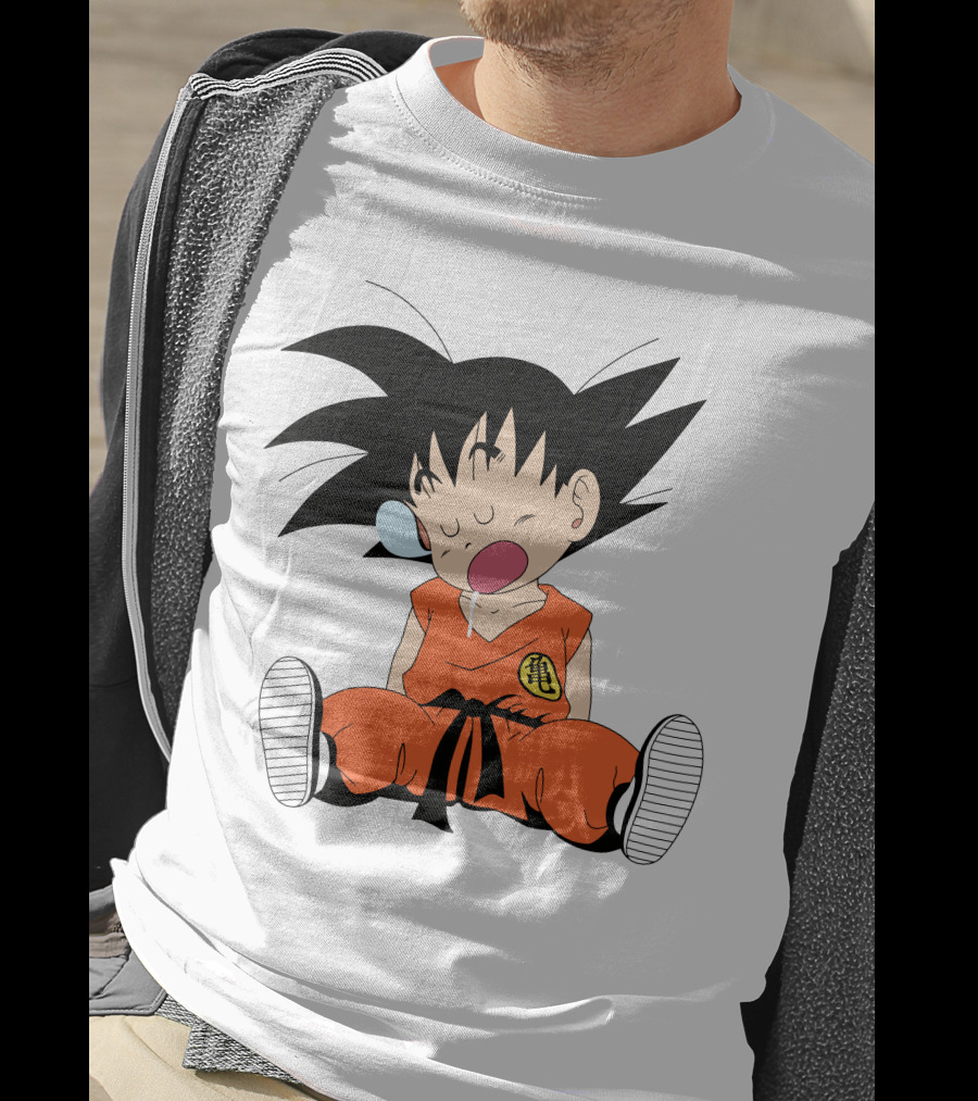 Baby Goku Sleepy Orange Gi Krillin Kanji Bubblegum Drool T-Shirt