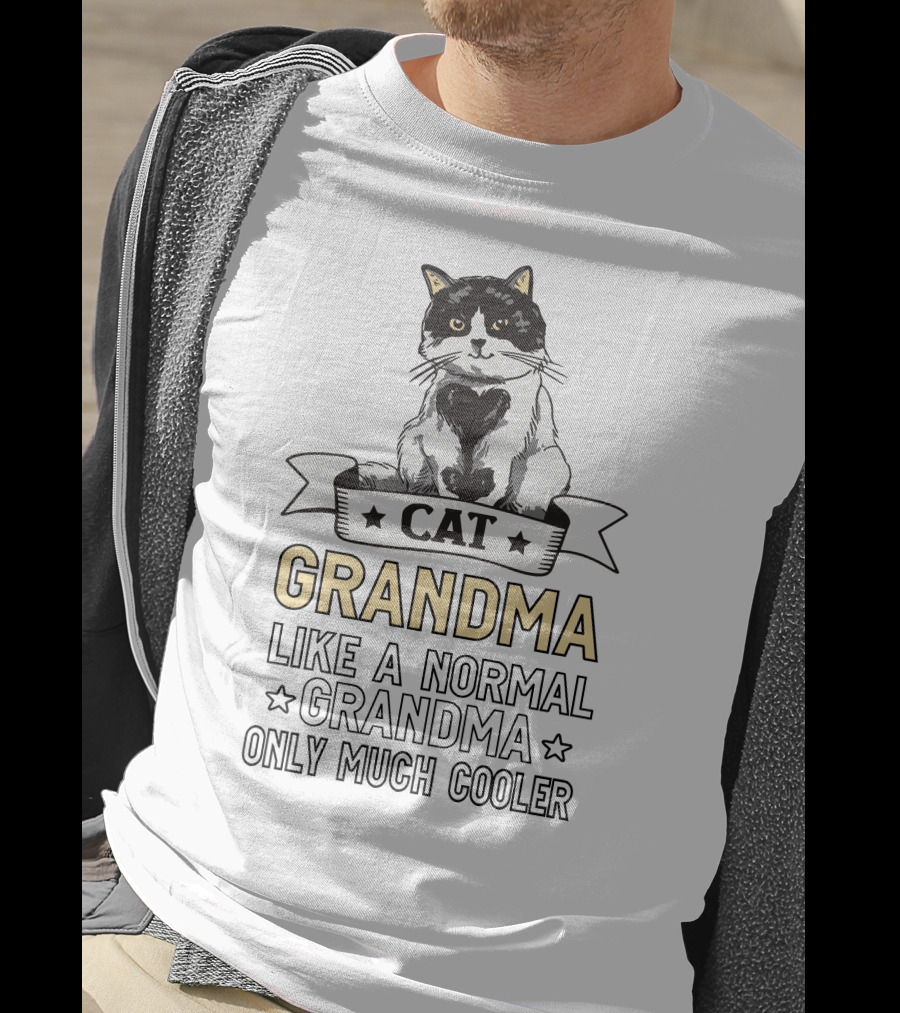 Best Cat Grandma Like A Normal Grandma Only Much Cooler T-Shirt
