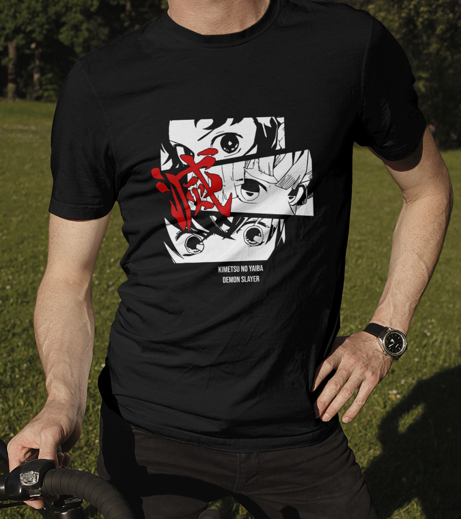 Kimetsu No Yaiba Demon Slayer Manga Panel Art Eyes T-Shirt