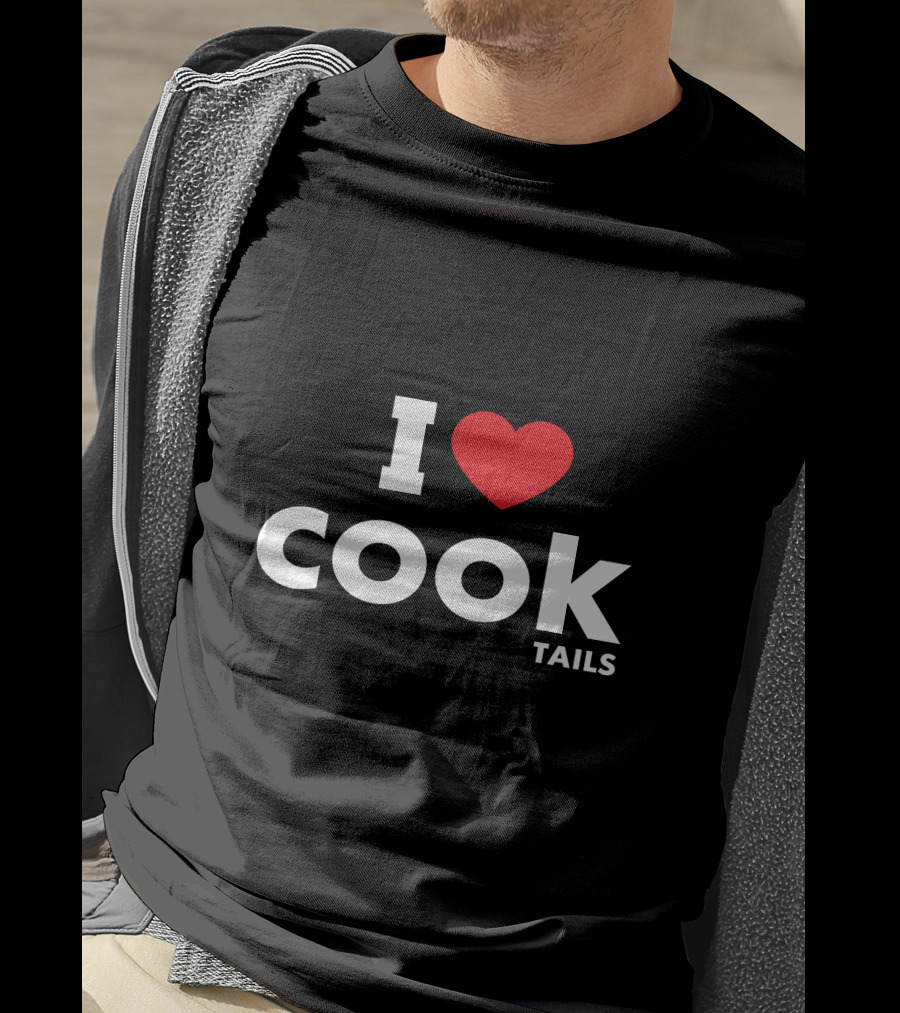I Love Cocktails Cook Tails Funny Drinking Pun T-Shirt