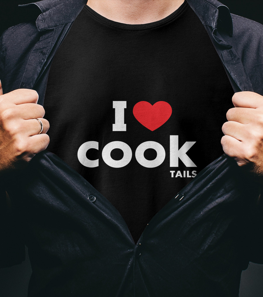 I Love Cocktails Cook Tails Funny Drinking Pun T-Shirt