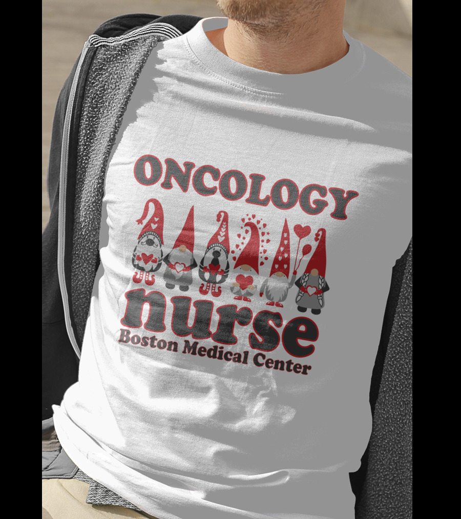 Oncology Nurse Boston Medical Center Valentine's Elf T-Shirt