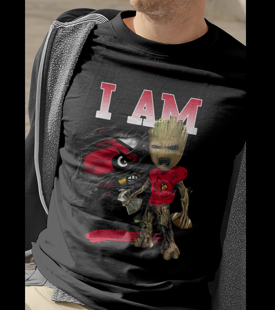 I Am Groot Louisville Cardinals Football Fan T-Shirt