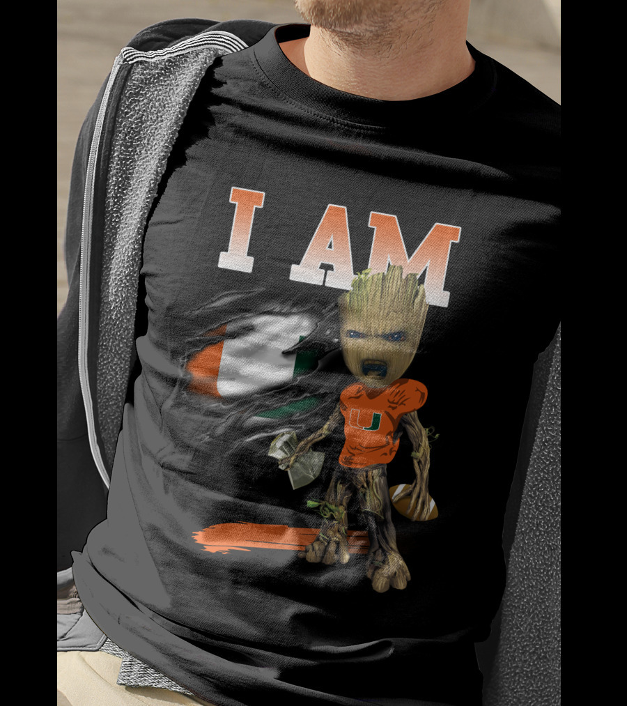 I Am Um Groot Football Hammer U T-Shirt