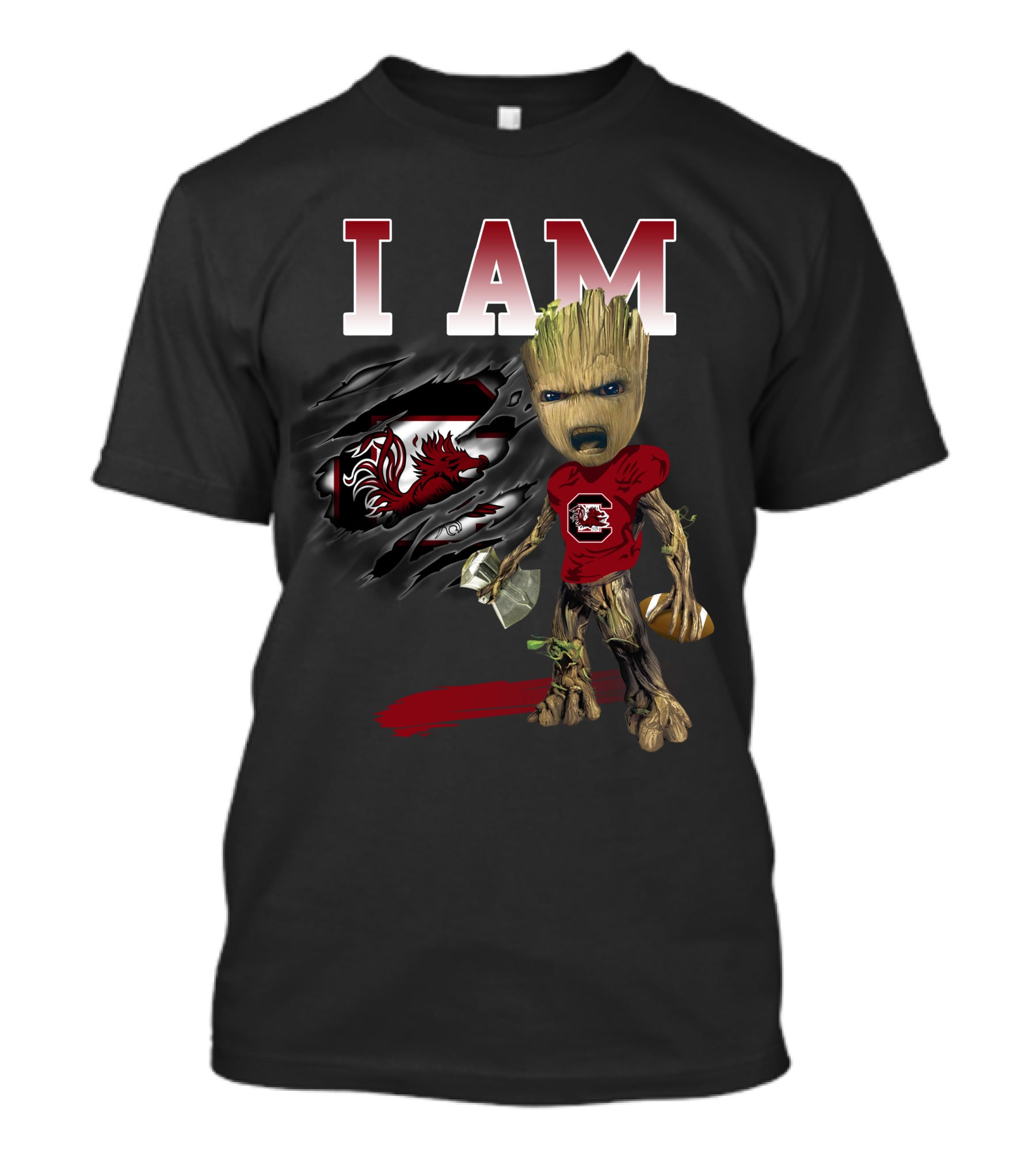 I Am Sc Gamecocks Groot Football Fan T-Shirt