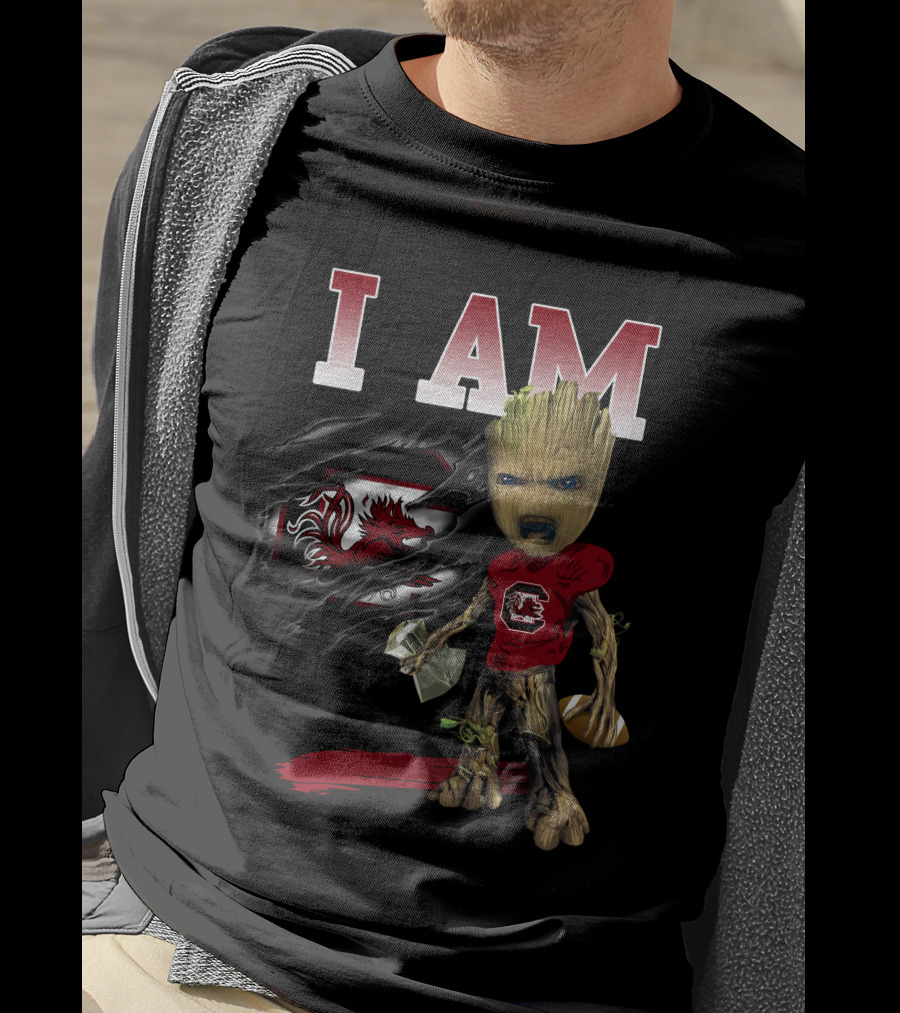 I Am Sc Gamecocks Groot Football Fan T-Shirt