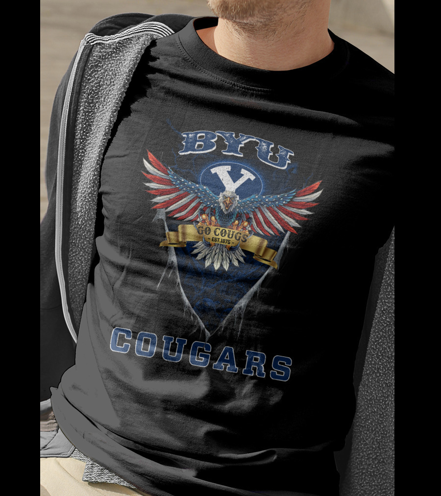 Byu Cougars Eagle Go Cougs Est. 1875 T-Shirt