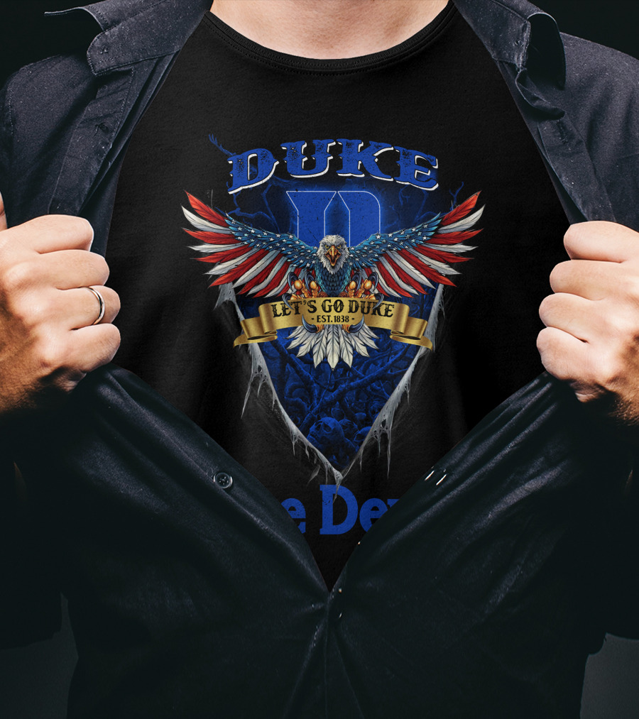Duke Blue Devils Us Eagle Let's Go Duke Est. 1838 T-Shirt