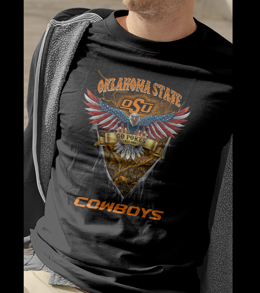 Oklahoma State Osu Cowboys Go Pokes Est. 1901 Eagle T-Shirt