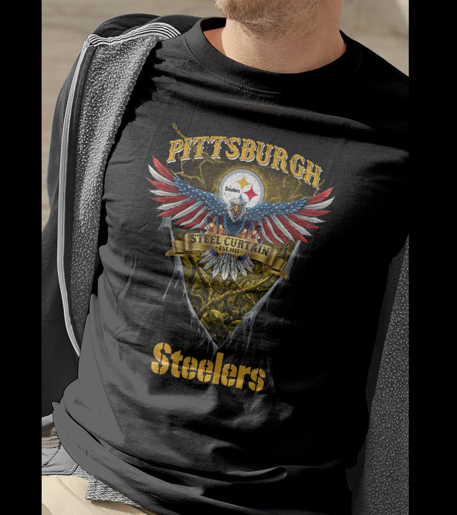Pittsburgh Steelers Steel Curtain Eagle Nfl Est. 1933 T-Shirt