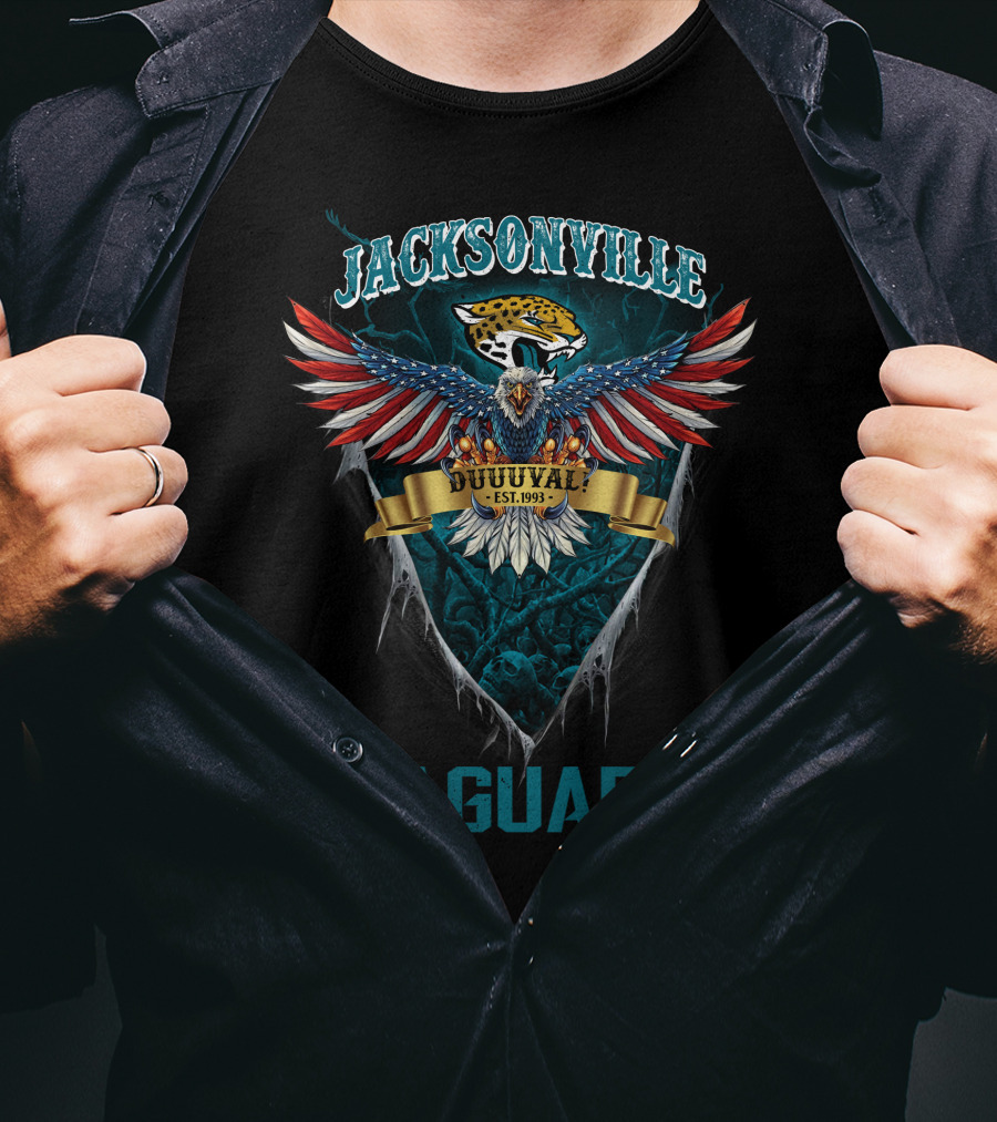 Jacksonville Jaguars Nfl Us Eagle Duuuval Est. 1993 T-Shirt