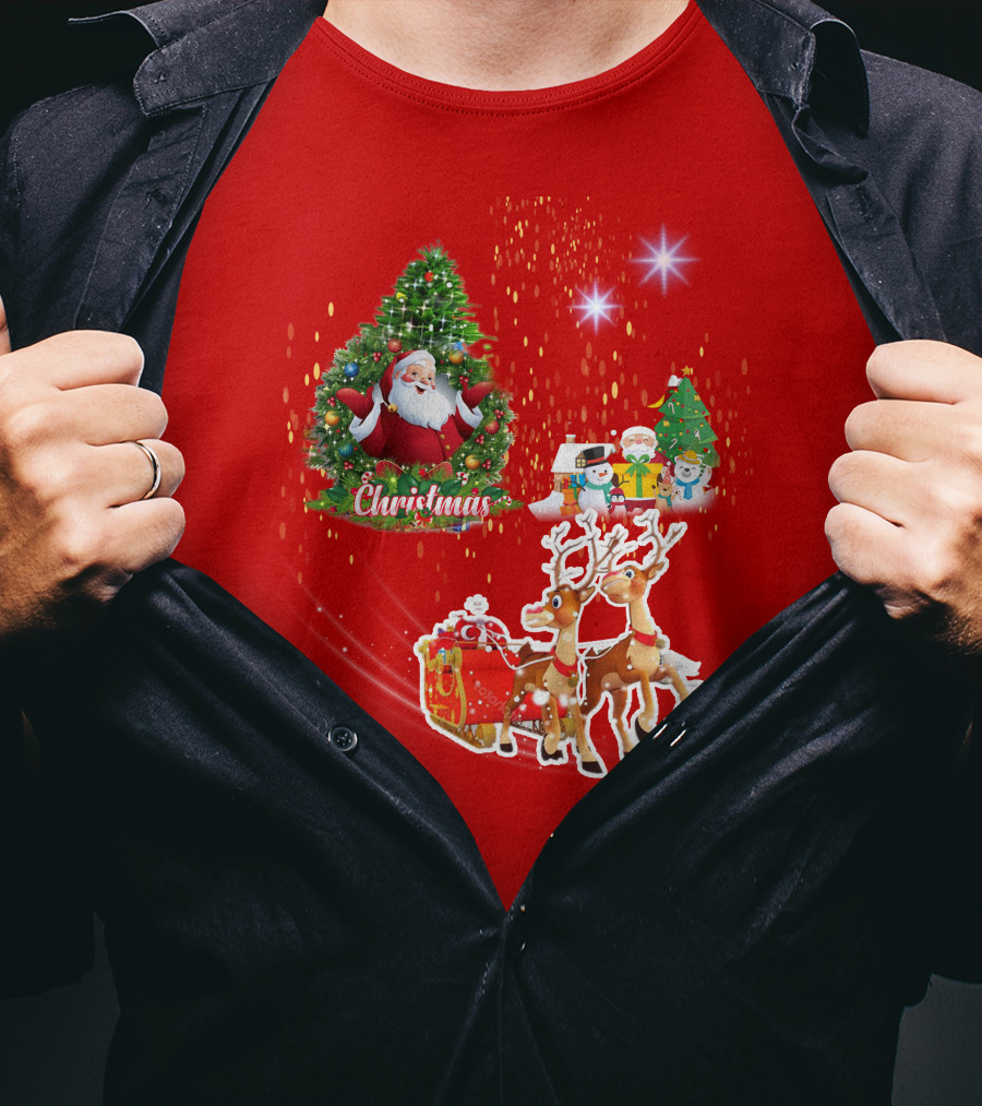 Christmas Santa Claus Reindeer Giang Sinh T-Shirt