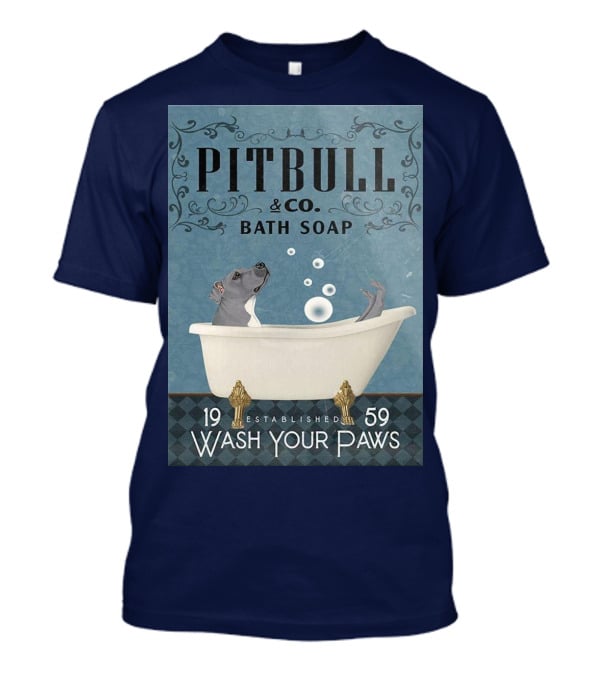 Pitbull And Co. Bath Soap Established 1959 Wash Your Paws T-Shirt