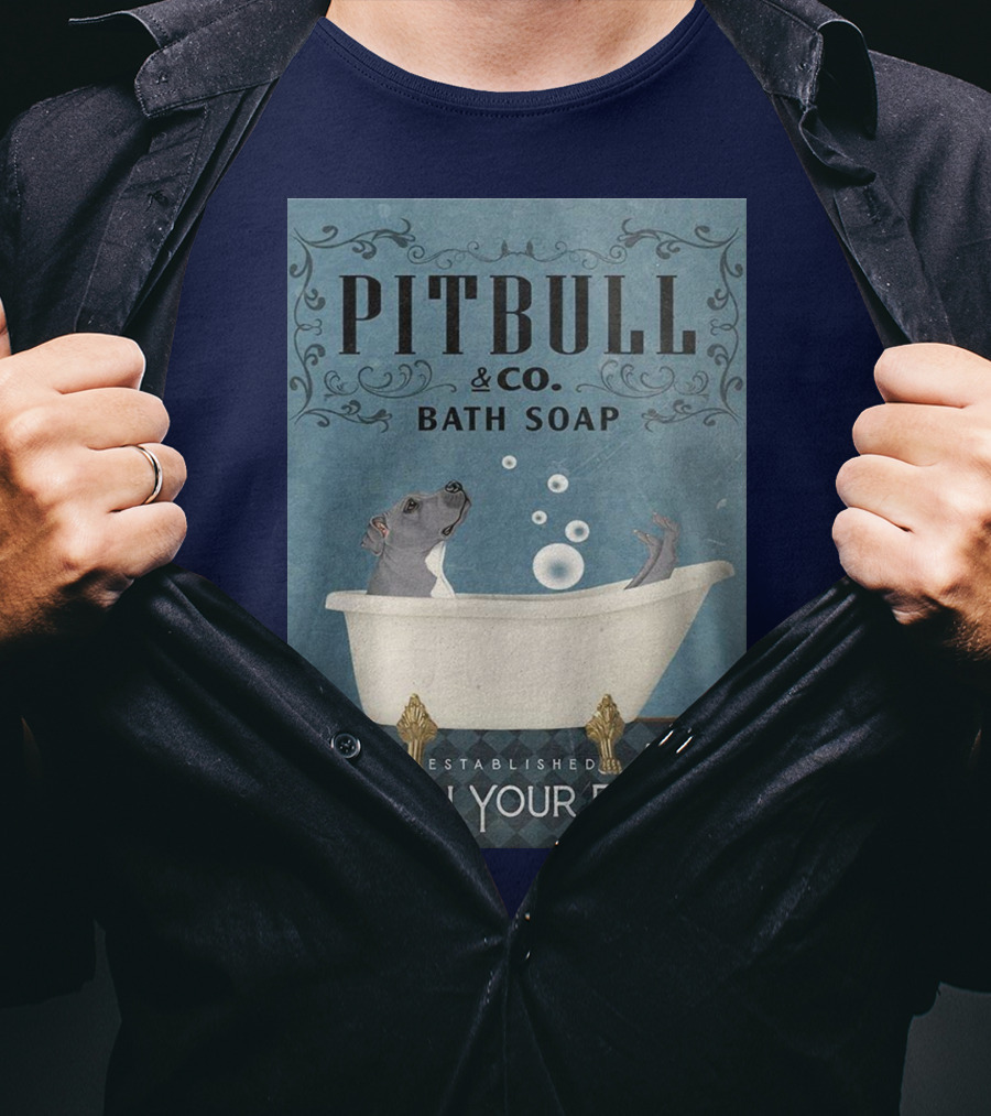 Pitbull And Co. Bath Soap Established 1959 Wash Your Paws T-Shirt