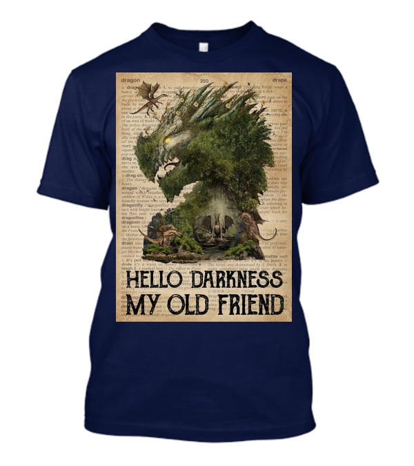 Dragon Hello Darkness My Old Friend Dictionary Page T-Shirt