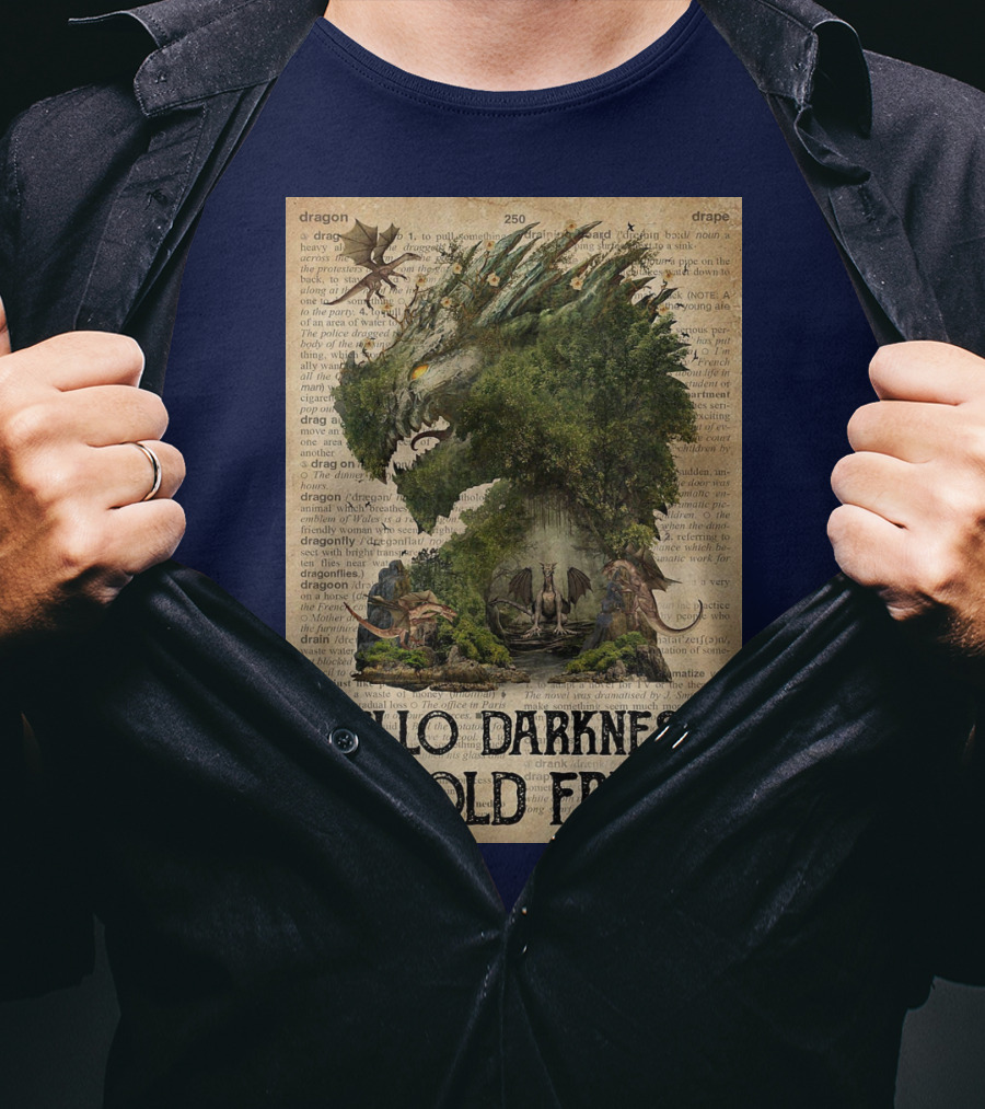 Dragon Hello Darkness My Old Friend Dictionary Page T-Shirt
