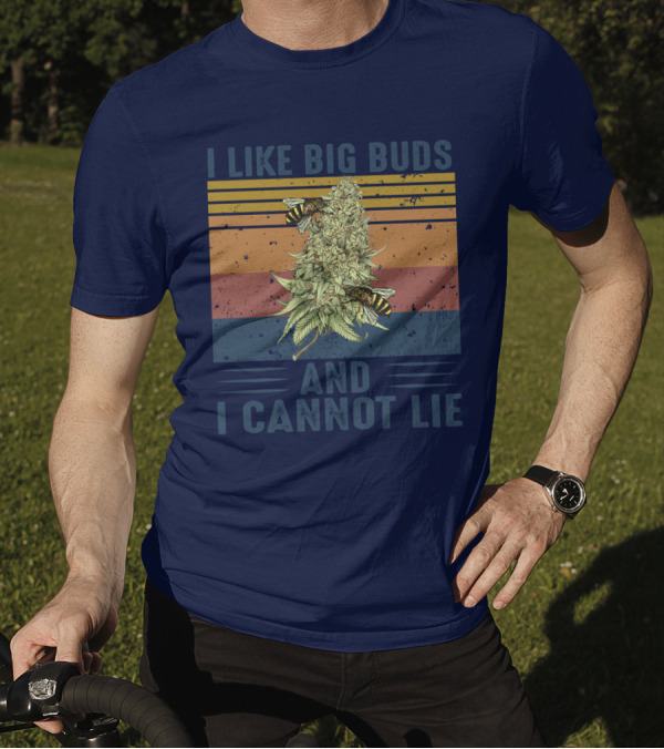 I Like Big Buds And I Cannot Lie Bees Vintage Stripes T-Shirt