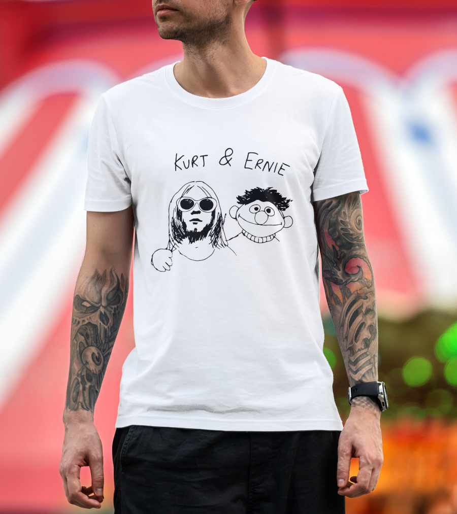 Kurt and Ernie Sunglasses Rocker Cartoon T-Shirt