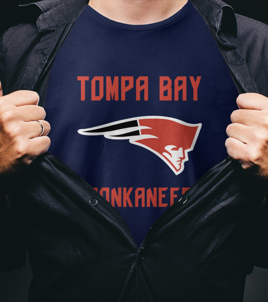 Tompa Bay Gronkaneers New England Patriots Logo Combination T-Shirt