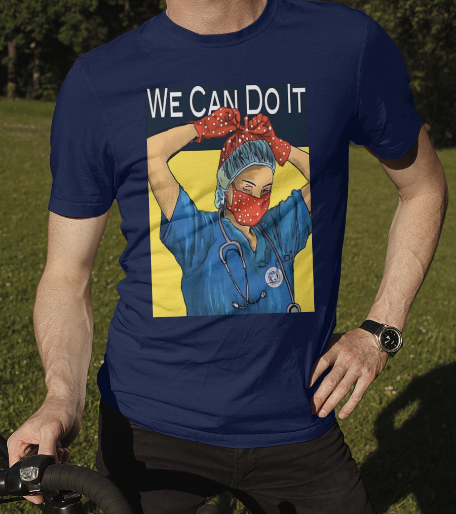 We Can Do It Nurse With Stethoscope And Red Bandana T-Shirt