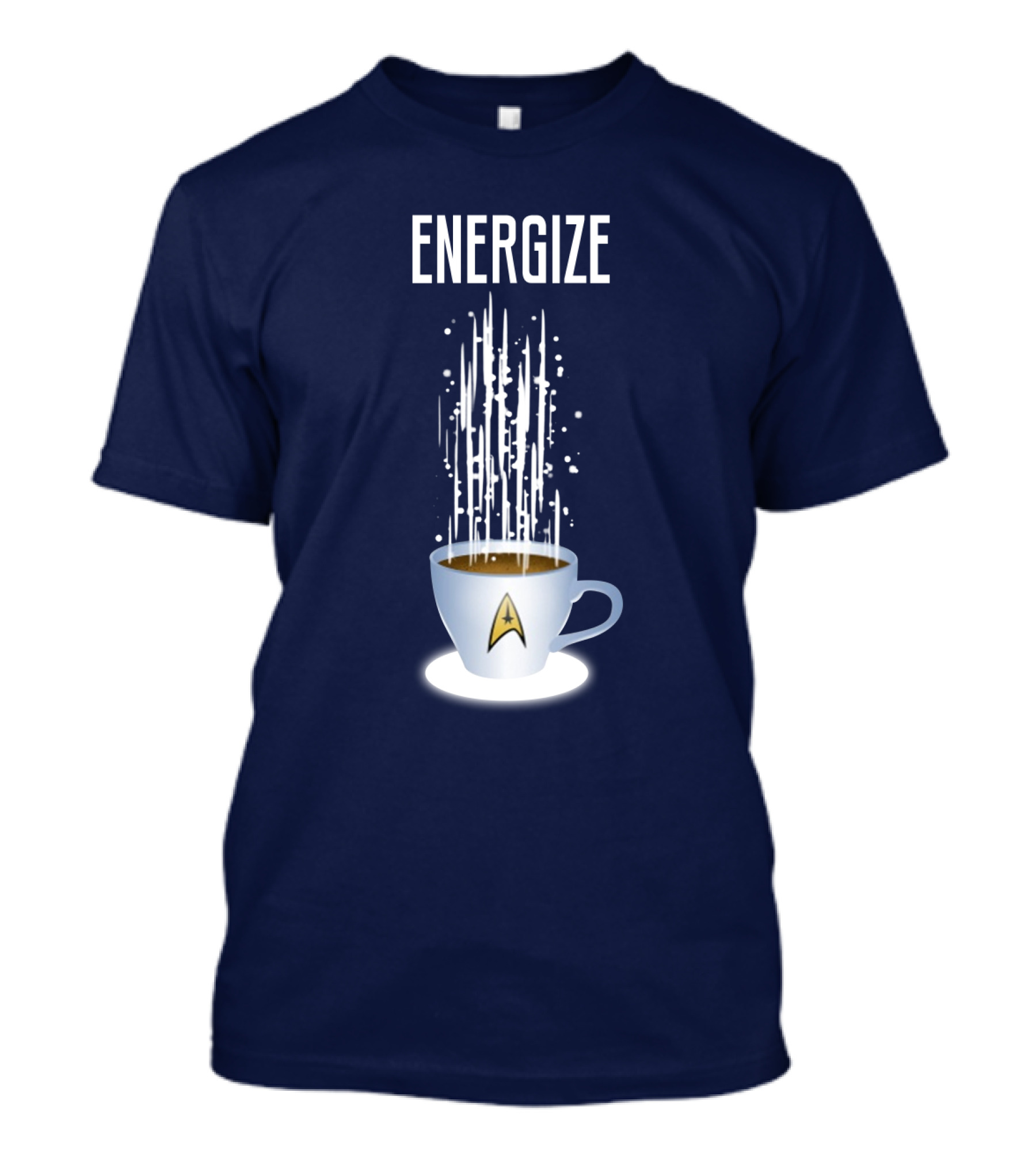 Energize Star Trek Coffee Oversized Plus Size T-Shirt