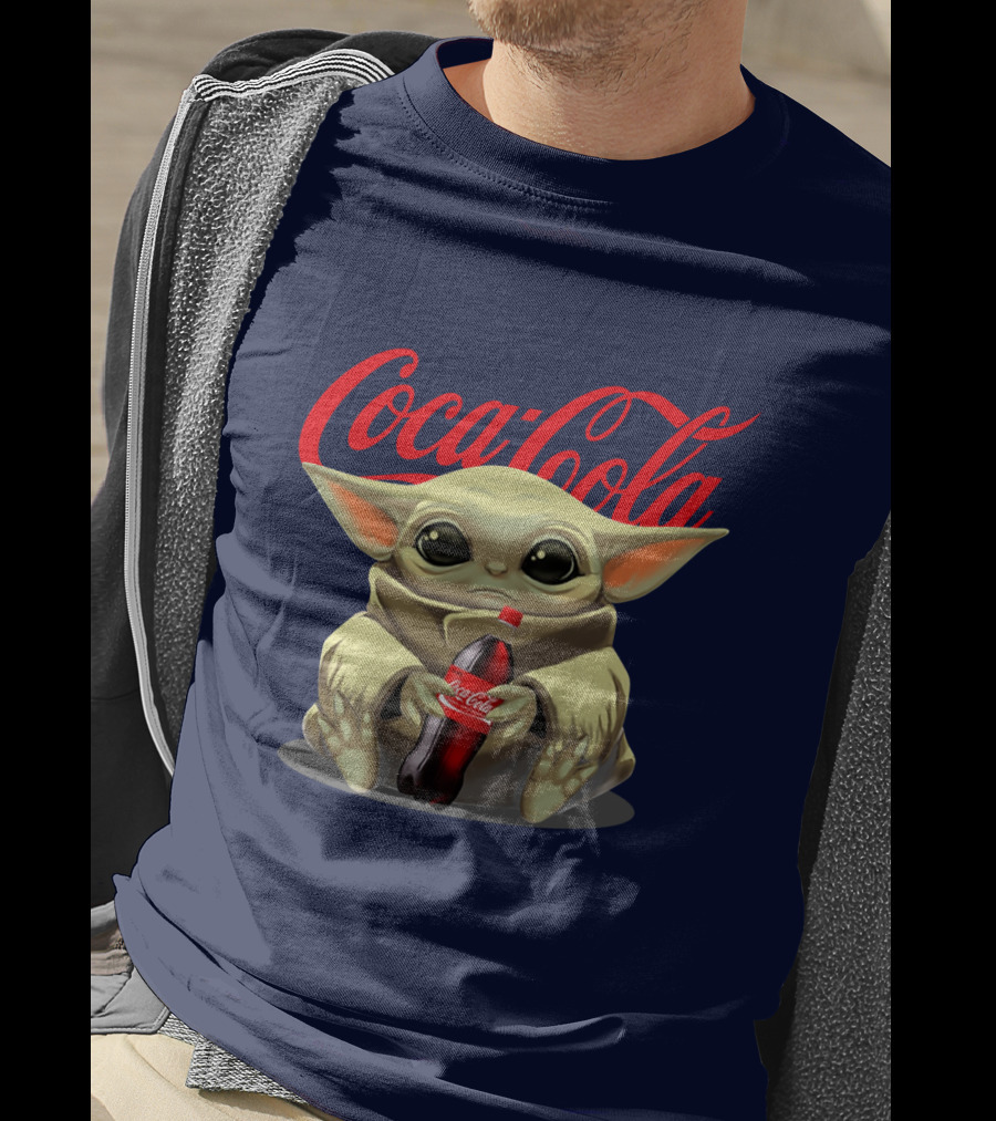 Star Wars Baby Yoda Holds Coca Cola Bottle T-Shirt