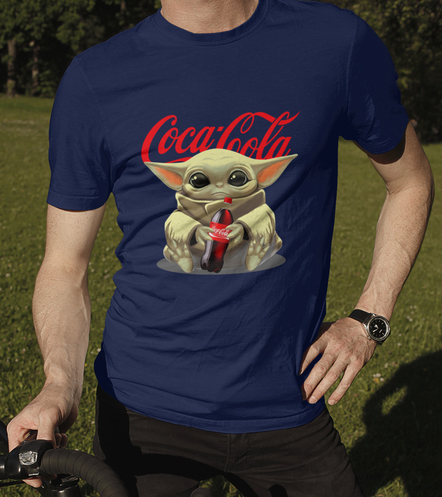 Star Wars Baby Yoda Holds Coca Cola Bottle T-Shirt