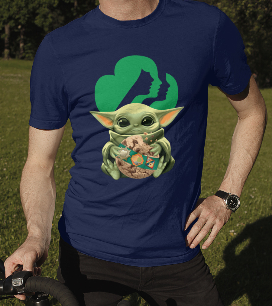 Star Wars Baby Yoda Hug Girl Scout Cookie T-Shirt