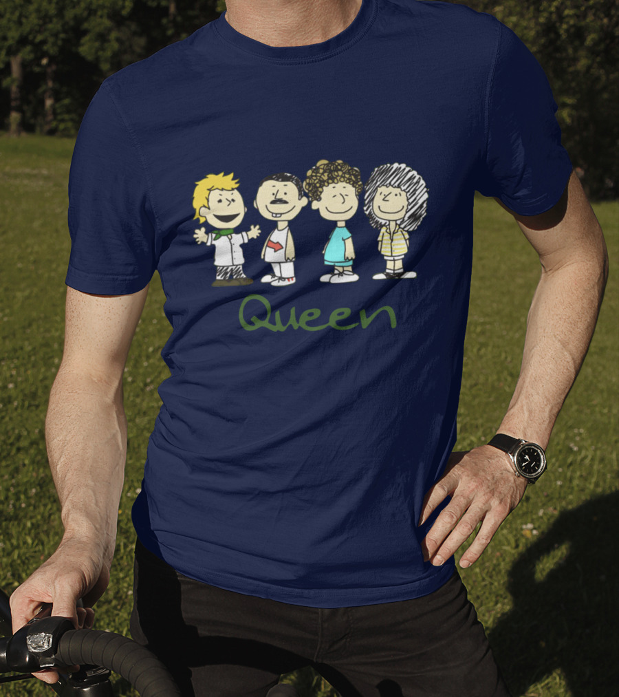 Queen Band Peanuts Snoopy And Friends Freddie Brian Roger John T-Shirt