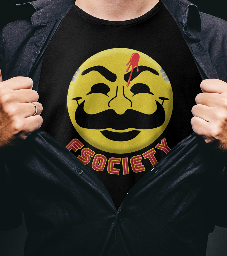 Fsociety Mr. Robot Smiley Face T-Shirt