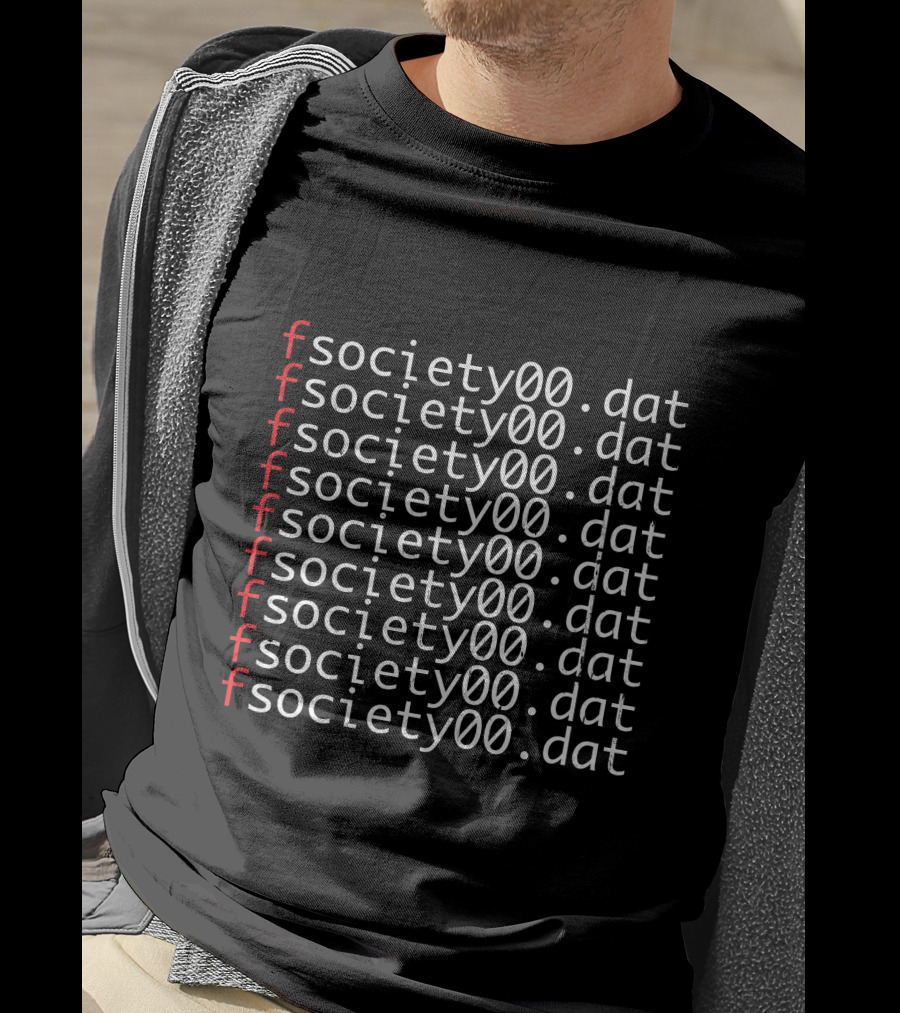 Fsociety00.dat Mr Robot Repeated Code T-Shirt