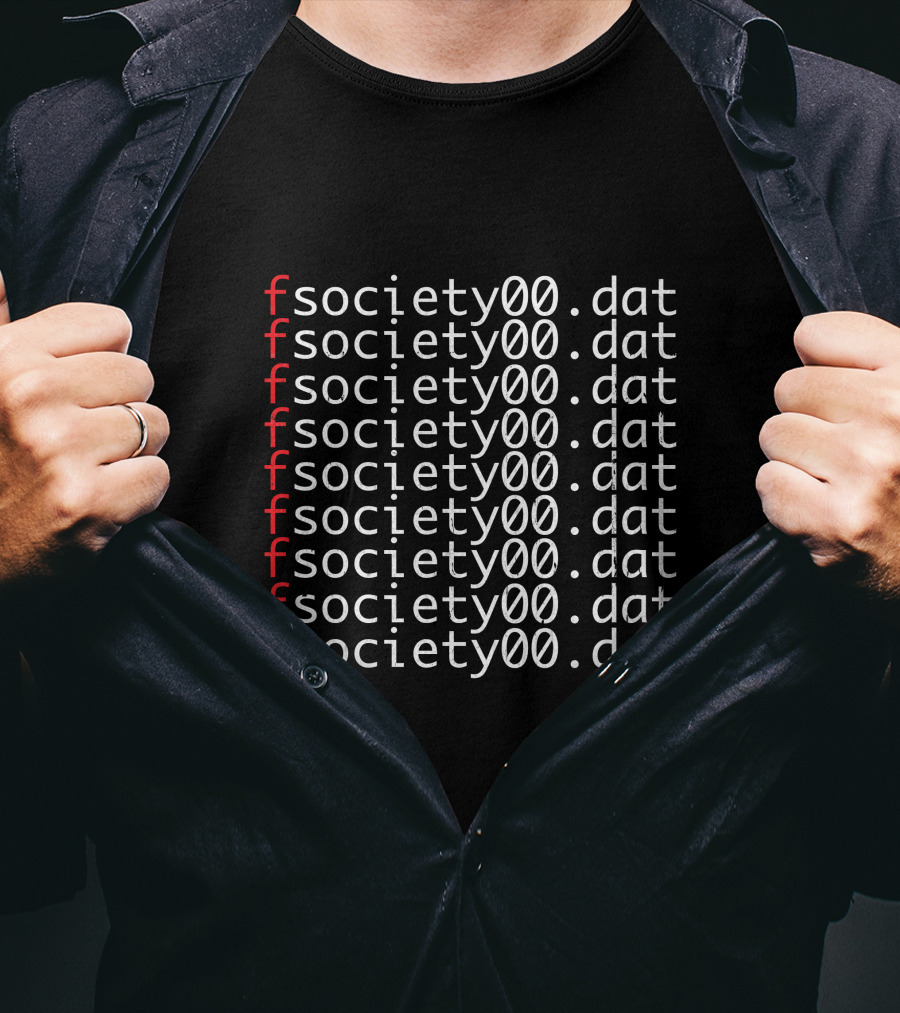 Fsociety00.dat Mr Robot Repeated Code T-Shirt