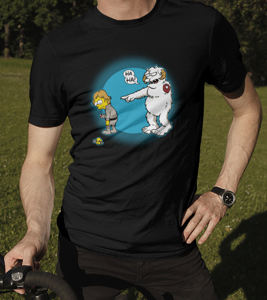 Ha-Hoth Star Wars Bart Simpson Wampa Nelson Muntz T-Shirt