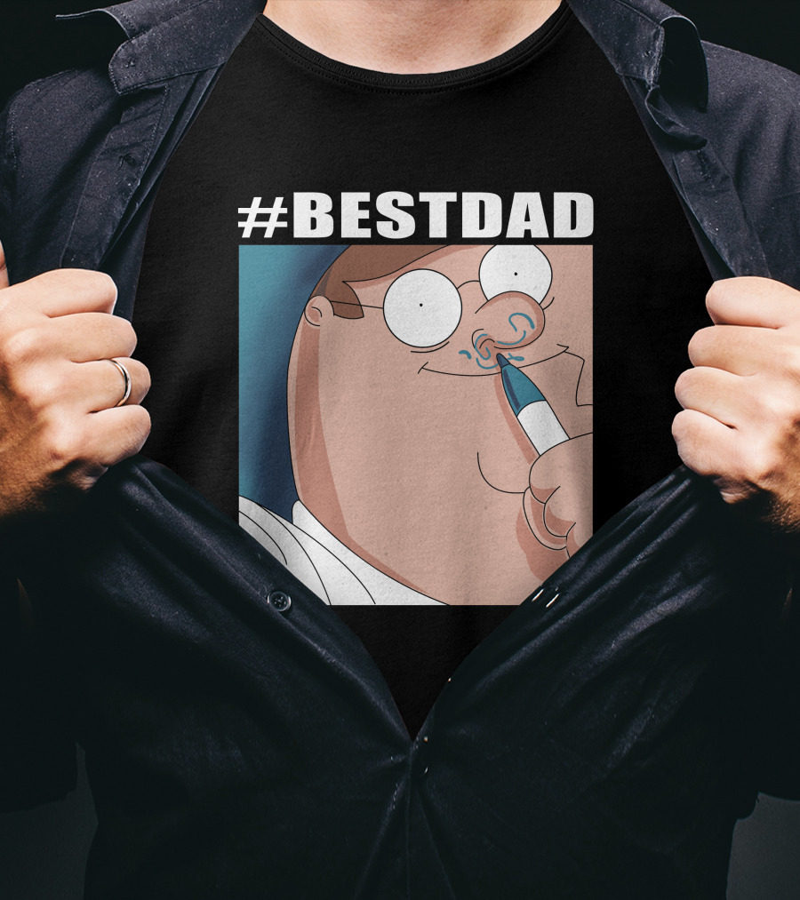 BESTDAD Family Guy Iconic Character Nose Drawing T-Shirt