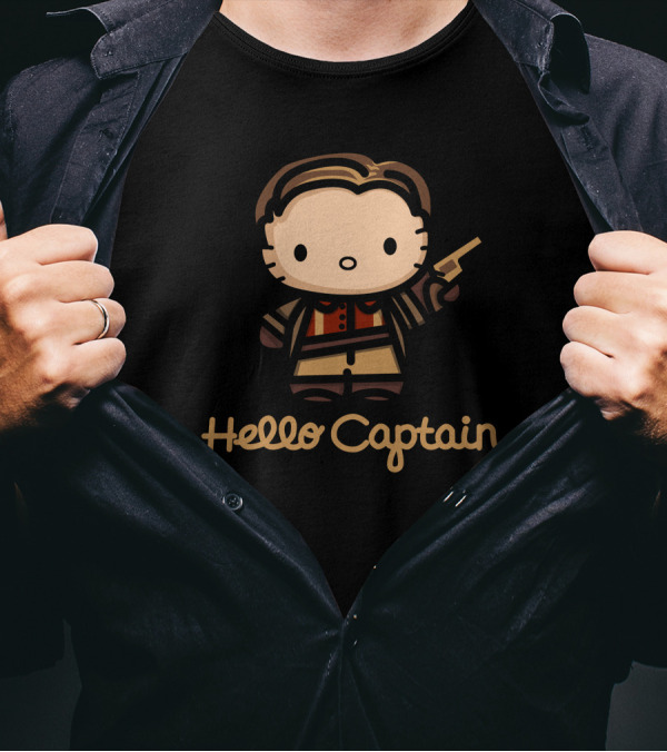 Hello Captain Kitty Firefly Mashup Character T-Shirt