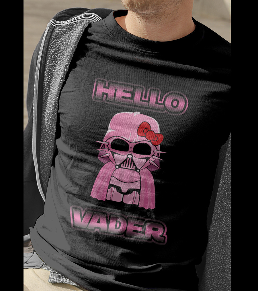 Hello Kitty Star Wars Hello Vader Pink Bow Helmet T-Shirt