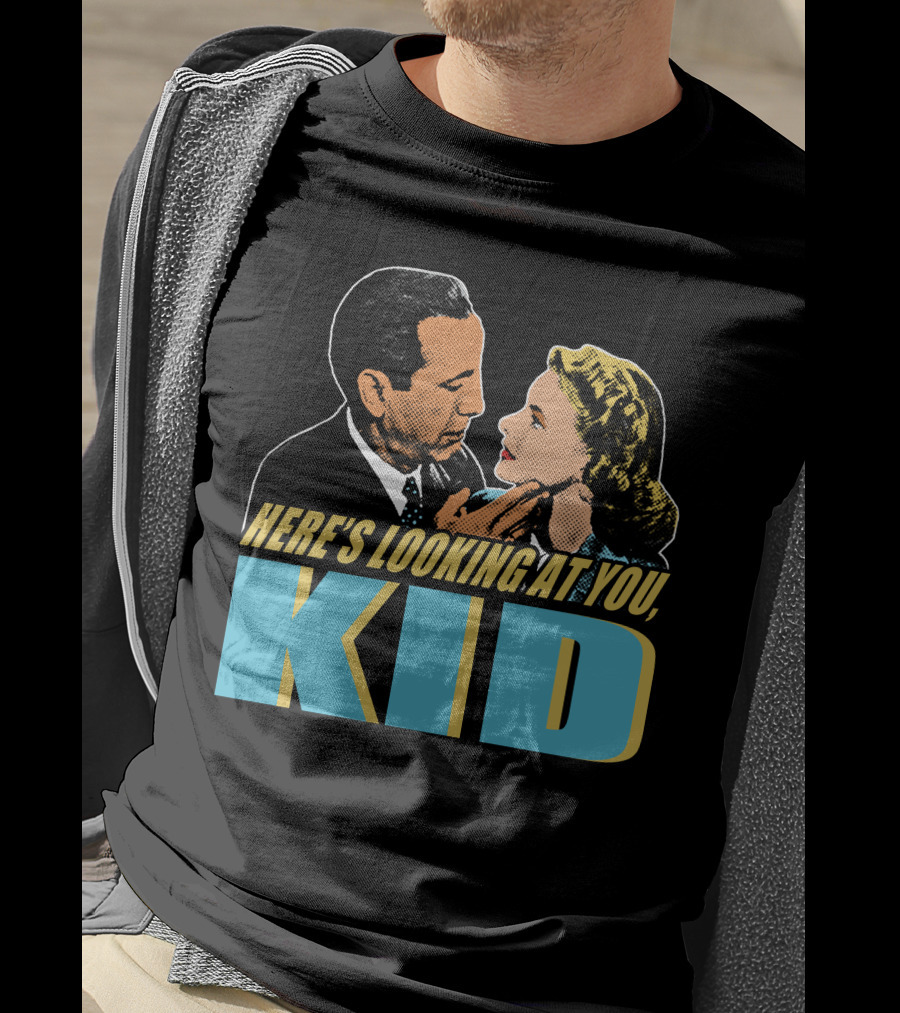 Here's Looking At You Kid Casablanca Movie Scene Retro T-Shirt