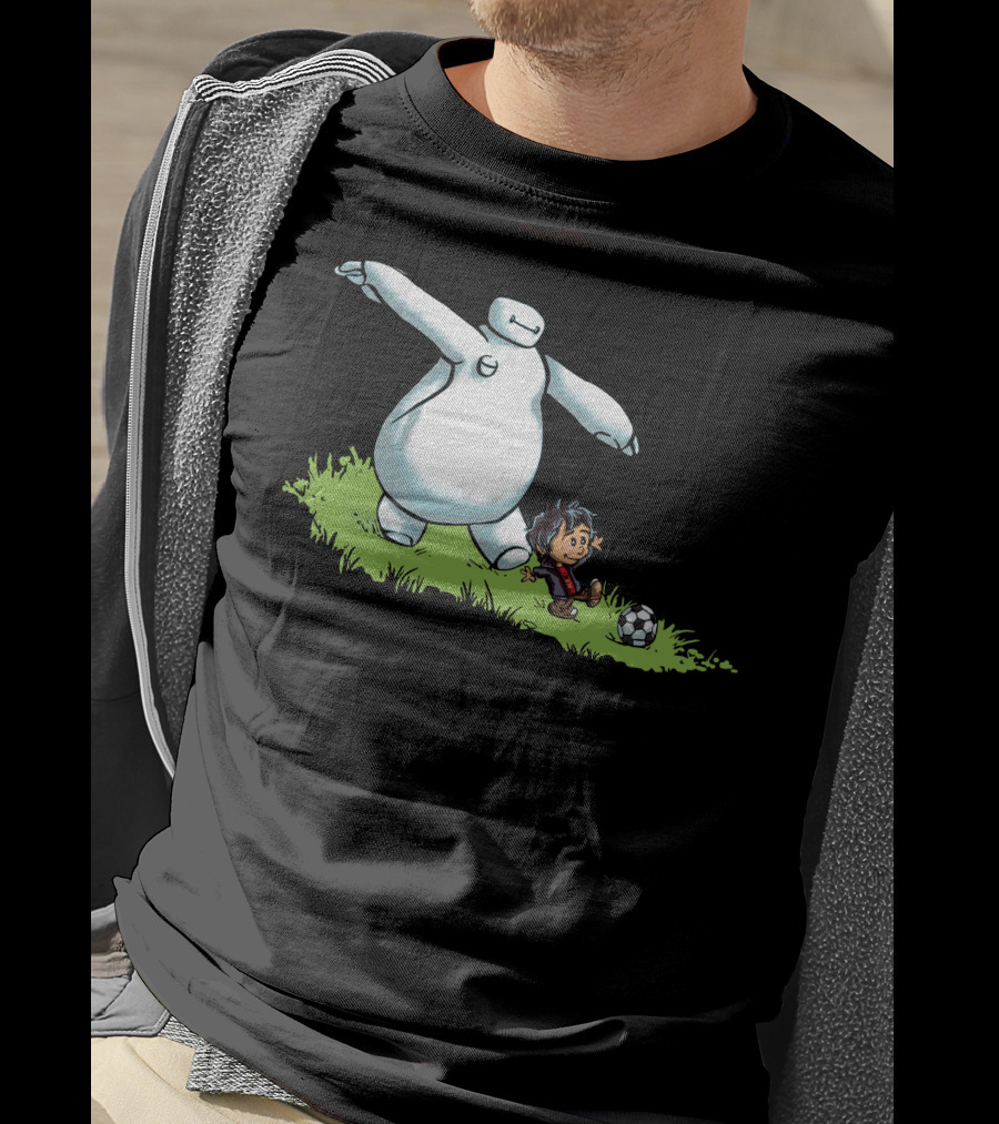 Hiro And Baymax Playing Soccer Big Hero 6 T-Shirt