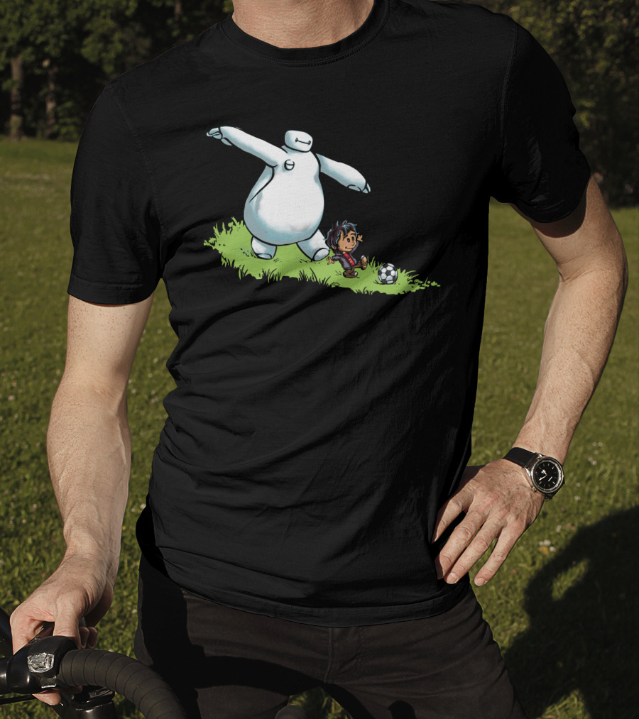 Hiro And Baymax Playing Soccer Big Hero 6 T-Shirt