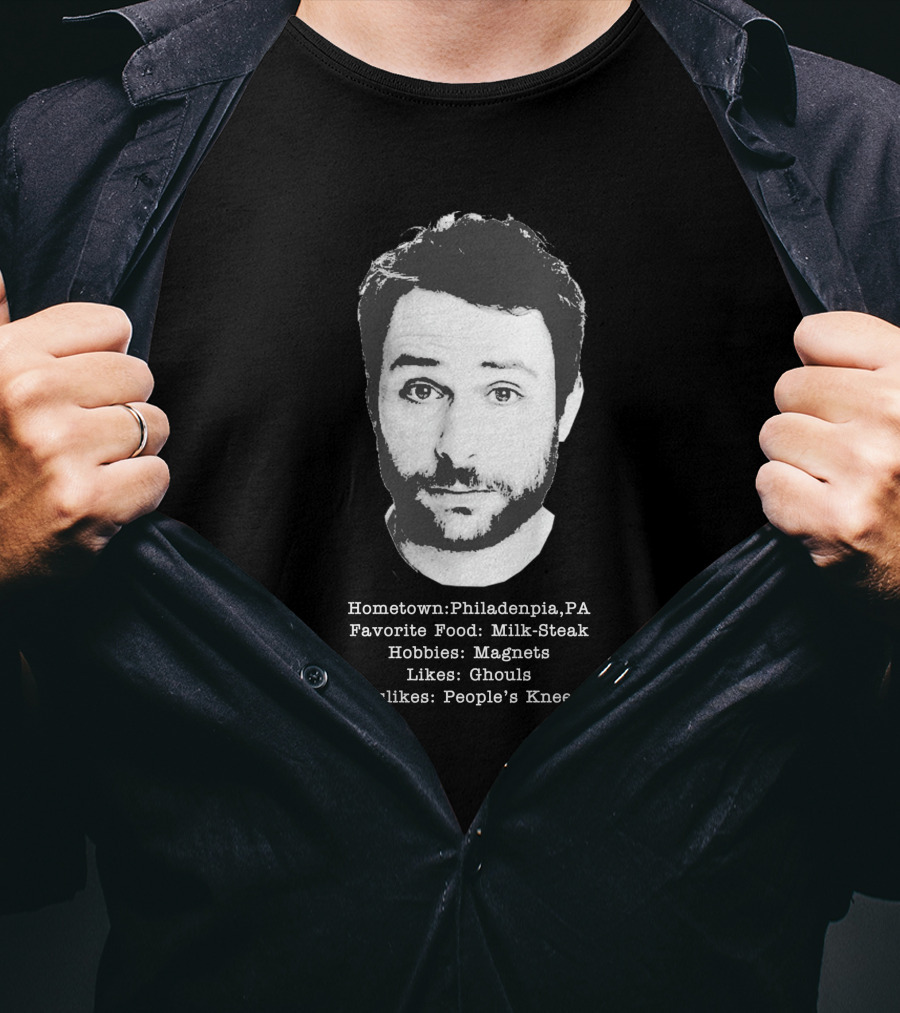 Hometown Philadelphia PA Likes Ghouls Favorite Food Milk-Steak Dislikes People's Knees T-Shirt