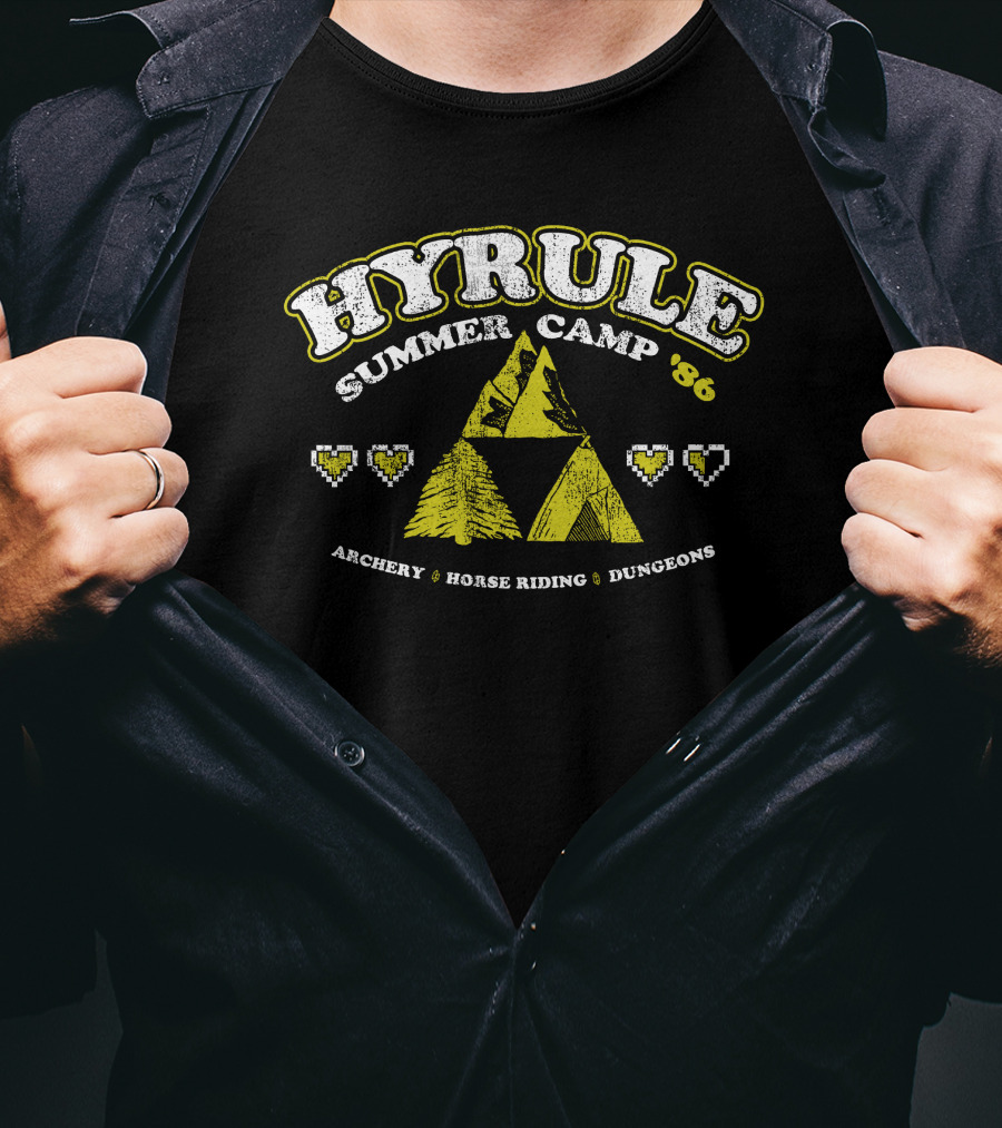 Hyrule Summer Camp '86 Archery Horse Riding Dungeons T-Shirt